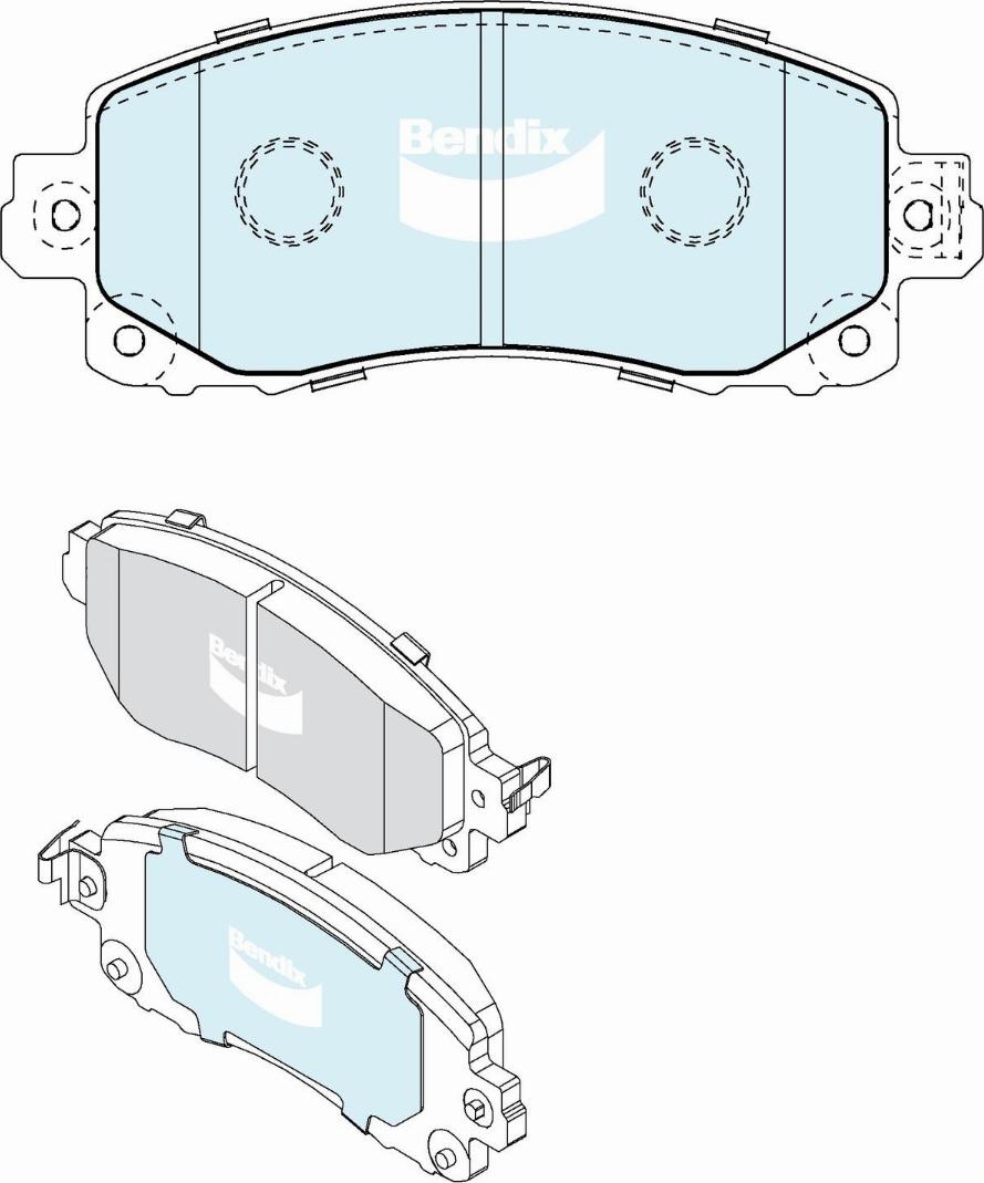 Bendix-AU DB2480 4WD - Kit pastiglie freno, Freno a disco autozon.pro