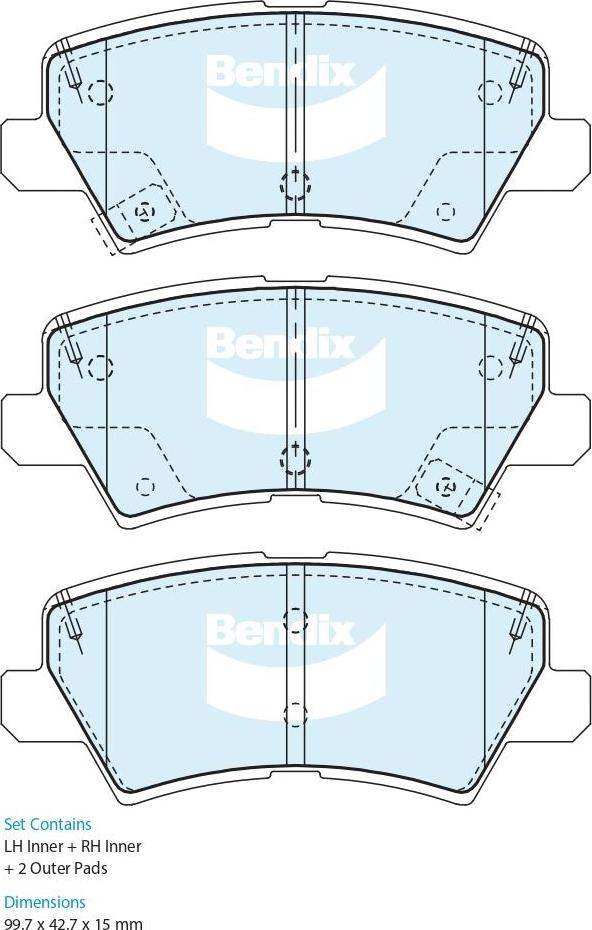 Bendix-AU DB2559 GCT - Kit pastiglie freno, Freno a disco autozon.pro