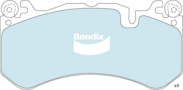 Bendix-AU DB2515 EURO+ - Kit pastiglie freno, Freno a disco autozon.pro