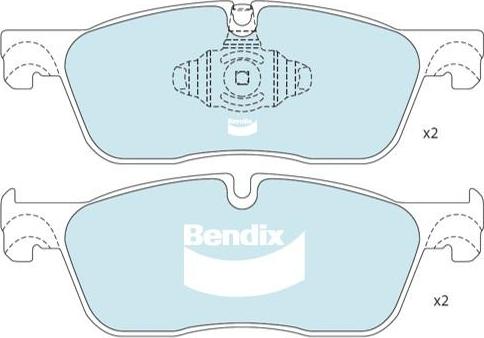 Bendix-AU DB2511 EURO+ - Kit pastiglie freno, Freno a disco autozon.pro