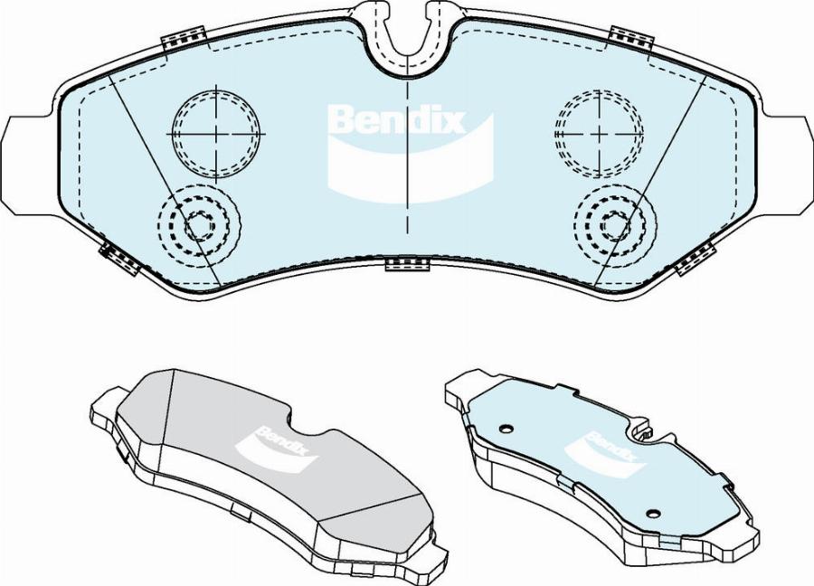 Bendix-AU DB2695 HD - Kit pastiglie freno, Freno a disco autozon.pro