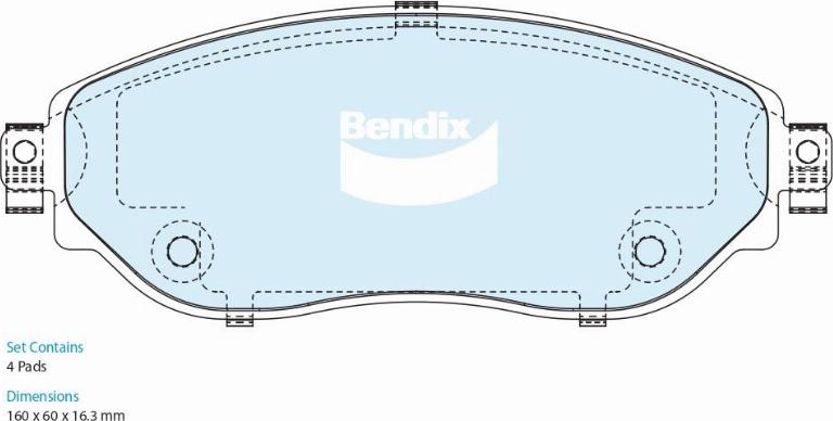 Bendix-AU DB2619 HD - Kit pastiglie freno, Freno a disco autozon.pro