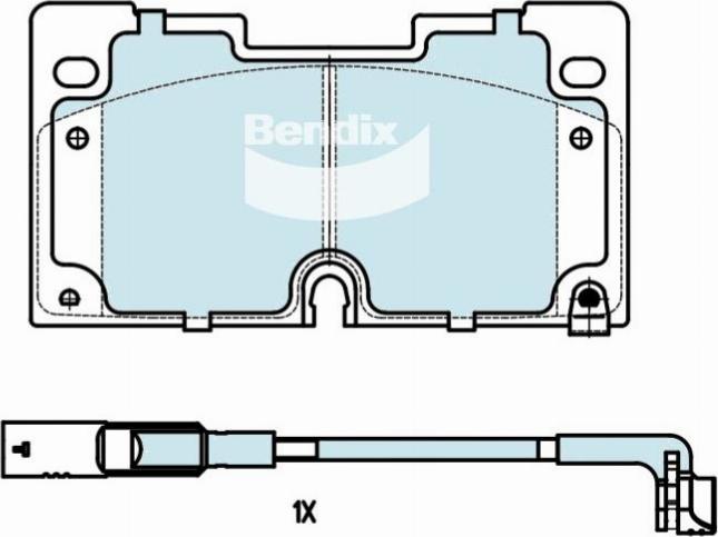 Bendix-AU DB2637 4WD - Kit pastiglie freno, Freno a disco autozon.pro