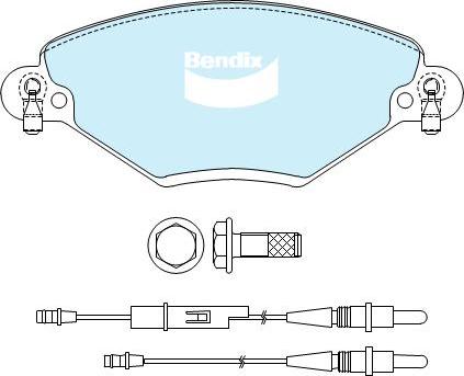 Bendix-AU DB2016 EURO+ - Kit pastiglie freno, Freno a disco autozon.pro