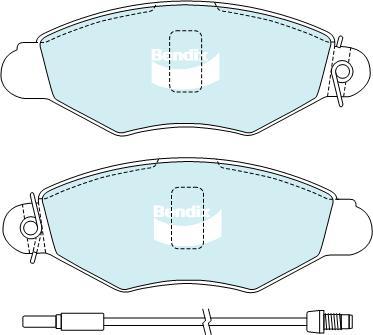 Bendix-AU DB2026 EURO+ - Kit pastiglie freno, Freno a disco autozon.pro