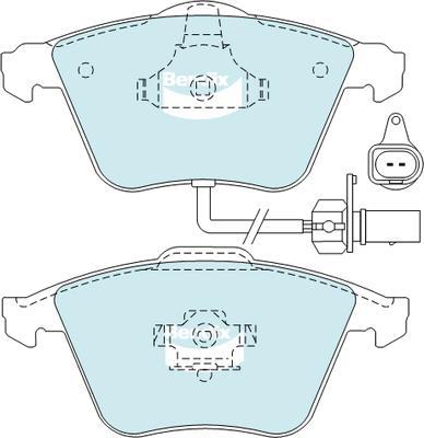 Bendix-AU DB2198 EURO+ - Kit pastiglie freno, Freno a disco autozon.pro