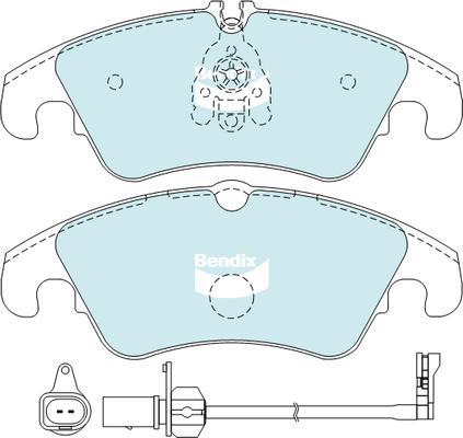 Bendix-AU DB2186 EURO+ - Kit pastiglie freno, Freno a disco autozon.pro