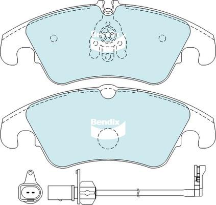 Bendix-AU DB2186 GCT - Kit pastiglie freno, Freno a disco autozon.pro