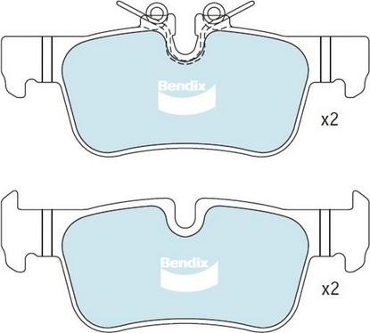 Bendix-AU DB2385 EURO+ - Kit pastiglie freno, Freno a disco autozon.pro