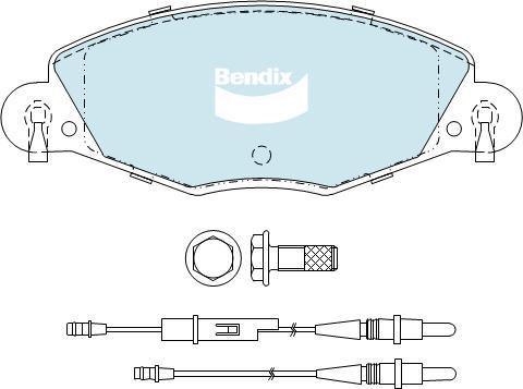 Bendix-AU DB2298 EURO+ - Kit pastiglie freno, Freno a disco autozon.pro