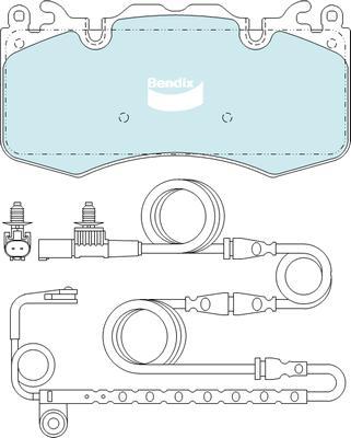 Bendix-AU DB2204 EURO+ - Kit pastiglie freno, Freno a disco autozon.pro