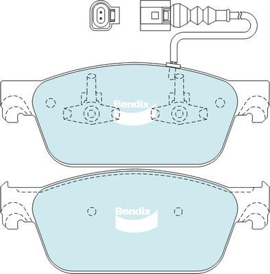 Bendix-AU DB2200 HD - Kit pastiglie freno, Freno a disco autozon.pro