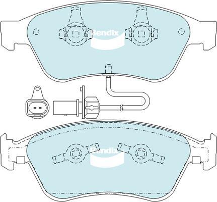 Bendix-AU DB2202 EURO+ - Kit pastiglie freno, Freno a disco autozon.pro