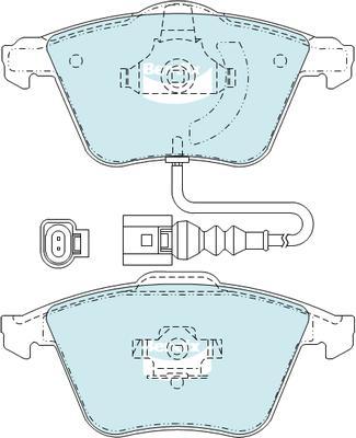 Bendix-AU DB2210 EURO+ - Kit pastiglie freno, Freno a disco autozon.pro