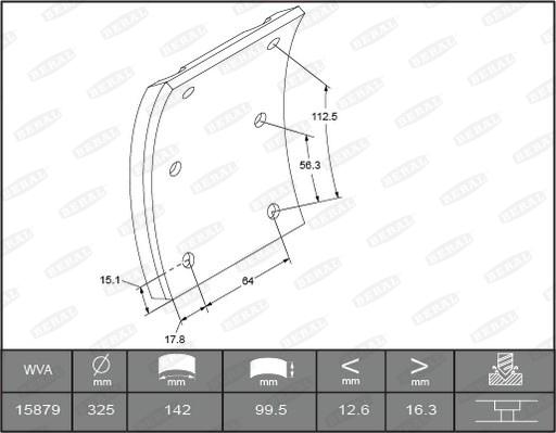 Beral 1587916506016498 - Kit materiale d'attrito, Freno a tamburo autozon.pro