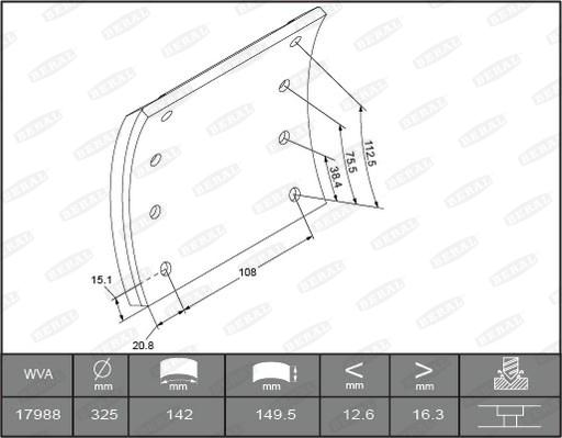 Beral 1798816206016498 - Kit materiale d'attrito, Freno a tamburo autozon.pro