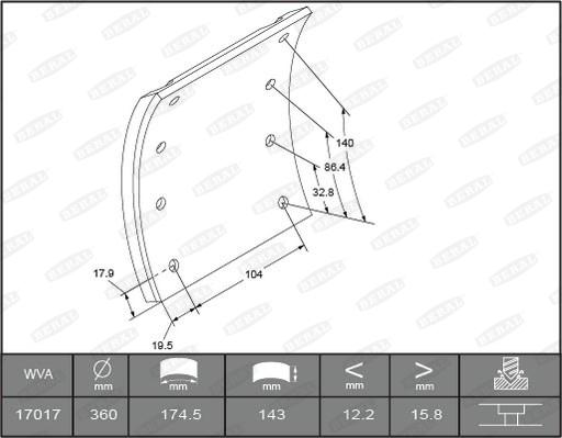 Beral 1701716006016498 - Kit materiale d'attrito, Freno a tamburo autozon.pro