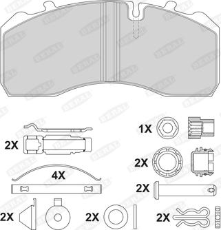 Beral 2919730004145694 - Kit pastiglie freno, Freno a disco autozon.pro