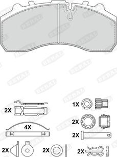 Beral 2917930004145694 - Kit pastiglie freno, Freno a disco autozon.pro