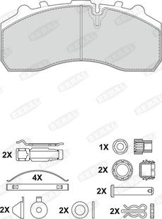 Beral 2917930004170834 - Kit pastiglie freno, Freno a disco autozon.pro