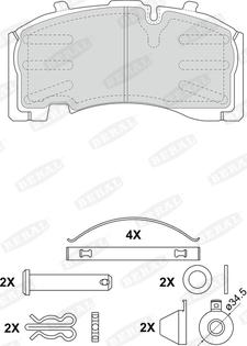 Beral 2917130004245754 - Kit pastiglie freno, Freno a disco autozon.pro