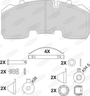 Beral 2926530004145754 - Kit pastiglie freno, Freno a disco autozon.pro