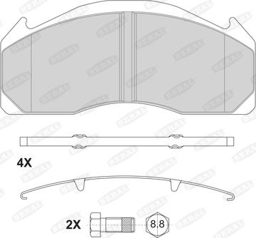 Beral BCV29125BK - Kit pastiglie freno, Freno a disco autozon.pro