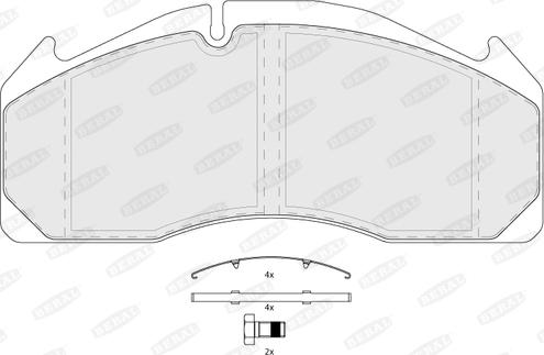 Beral BCV29125TK - Kit pastiglie freno, Freno a disco autozon.pro