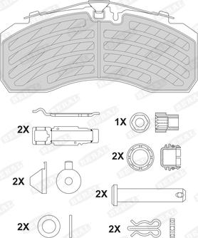 Beral BCV29252TK - Kit pastiglie freno, Freno a disco autozon.pro