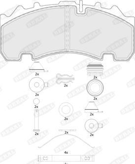 Beral BCV29263TK - Kit pastiglie freno, Freno a disco autozon.pro