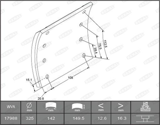 Beral KBL1798801649 - Kit materiale d'attrito, Freno a tamburo autozon.pro