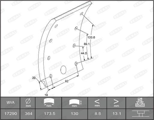 Beral KBL17290.3-1561 - Kit materiale d'attrito, Freno a tamburo autozon.pro