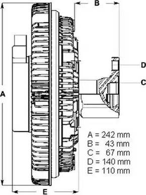 BorgWarner (BERU) LK055 - Giunto di collegamento, Ventilatore radiatore autozon.pro