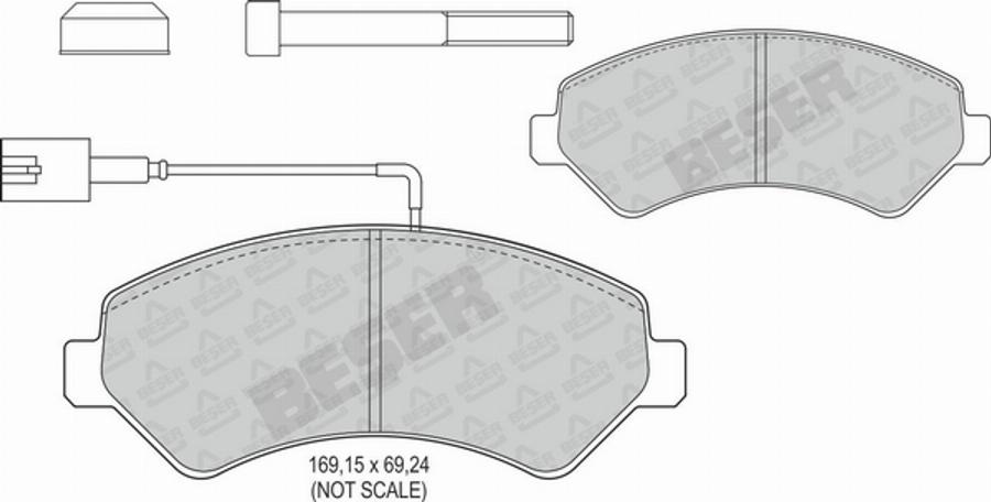 Beser 3922 - Kit pastiglie freno, Freno a disco autozon.pro