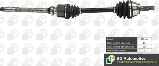 BGA DS1408R - Albero motore / Semiasse autozon.pro