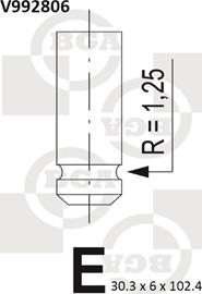 BGA V992806 - Valvola di aspirazione autozon.pro