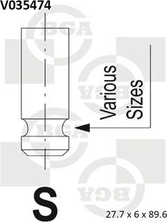 BGA V035474 - Valvola di aspirazione autozon.pro