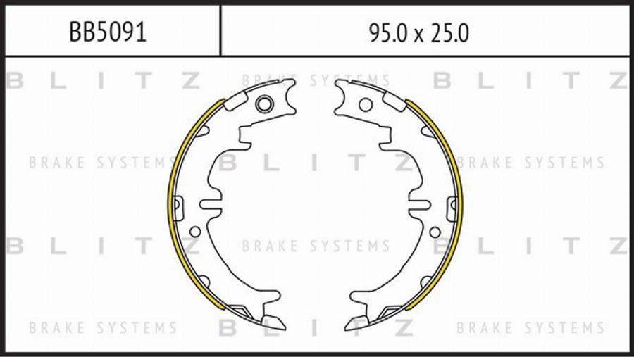 Blitz BB5091 - Kit ganasce freno autozon.pro