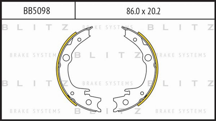 Blitz BB5098 - Kit ganasce freno autozon.pro