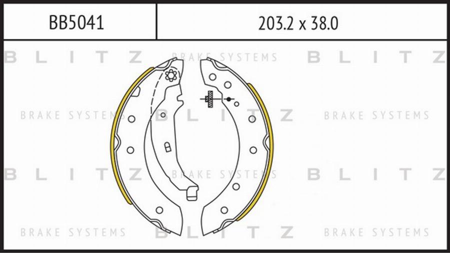 Blitz BB5041 - Kit ganasce freno autozon.pro