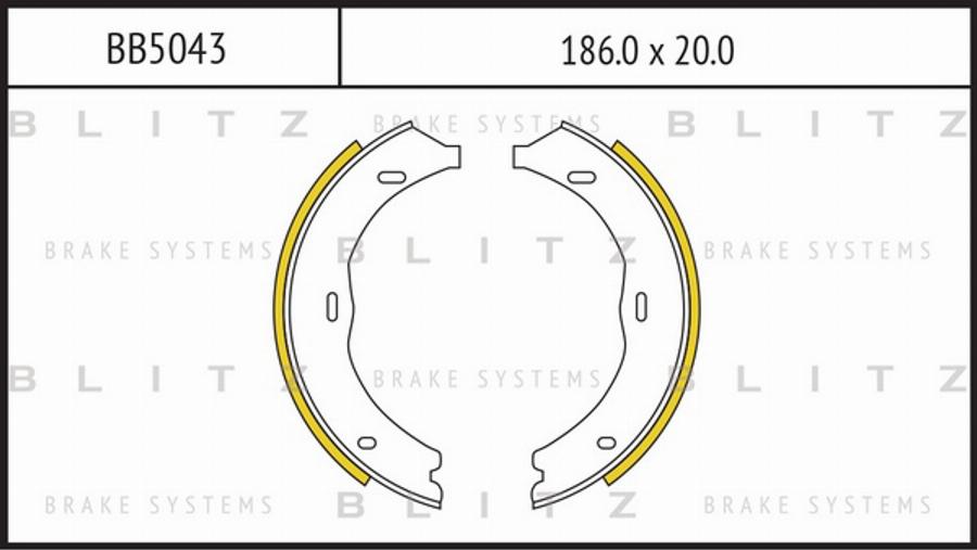 Blitz BB5043 - Kit ganasce freno autozon.pro