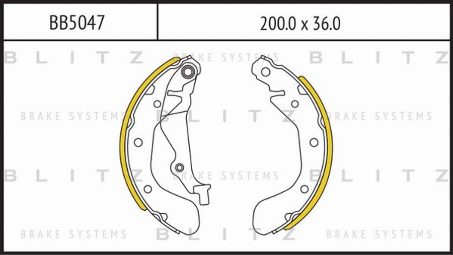 Blitz BB5047 - Kit ganasce freno autozon.pro