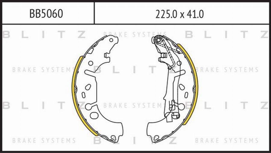 Blitz BB5060 - Kit ganasce freno autozon.pro