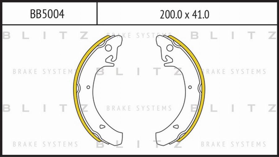 Blitz BB5004 - Kit ganasce freno autozon.pro