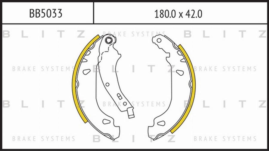 Blitz BB5033 - Kit ganasce freno autozon.pro