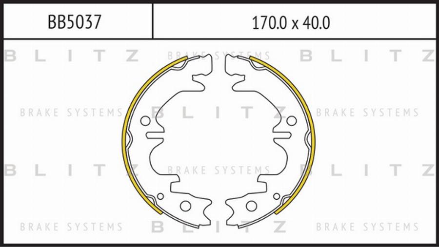 Blitz BB5037 - Kit ganasce freno autozon.pro