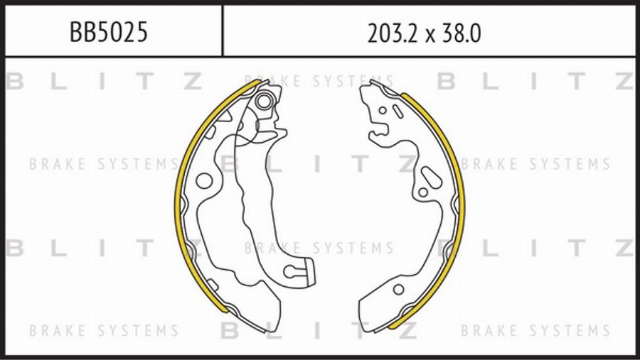Blitz BB5025 - Kit ganasce freno autozon.pro