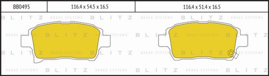 Blitz BB0495 - Kit pastiglie freno, Freno a disco autozon.pro