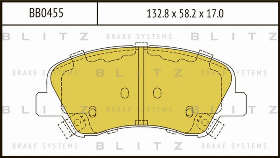 Blitz BB0455 - Kit pastiglie freno, Freno a disco autozon.pro