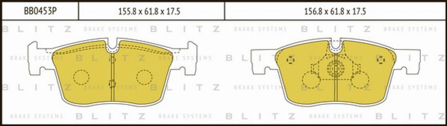 Blitz BB0453P - Kit pastiglie freno, Freno a disco autozon.pro